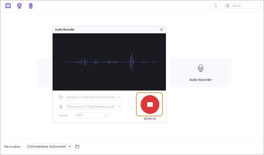 record audio from youtube with wondershare uniconverter record audio