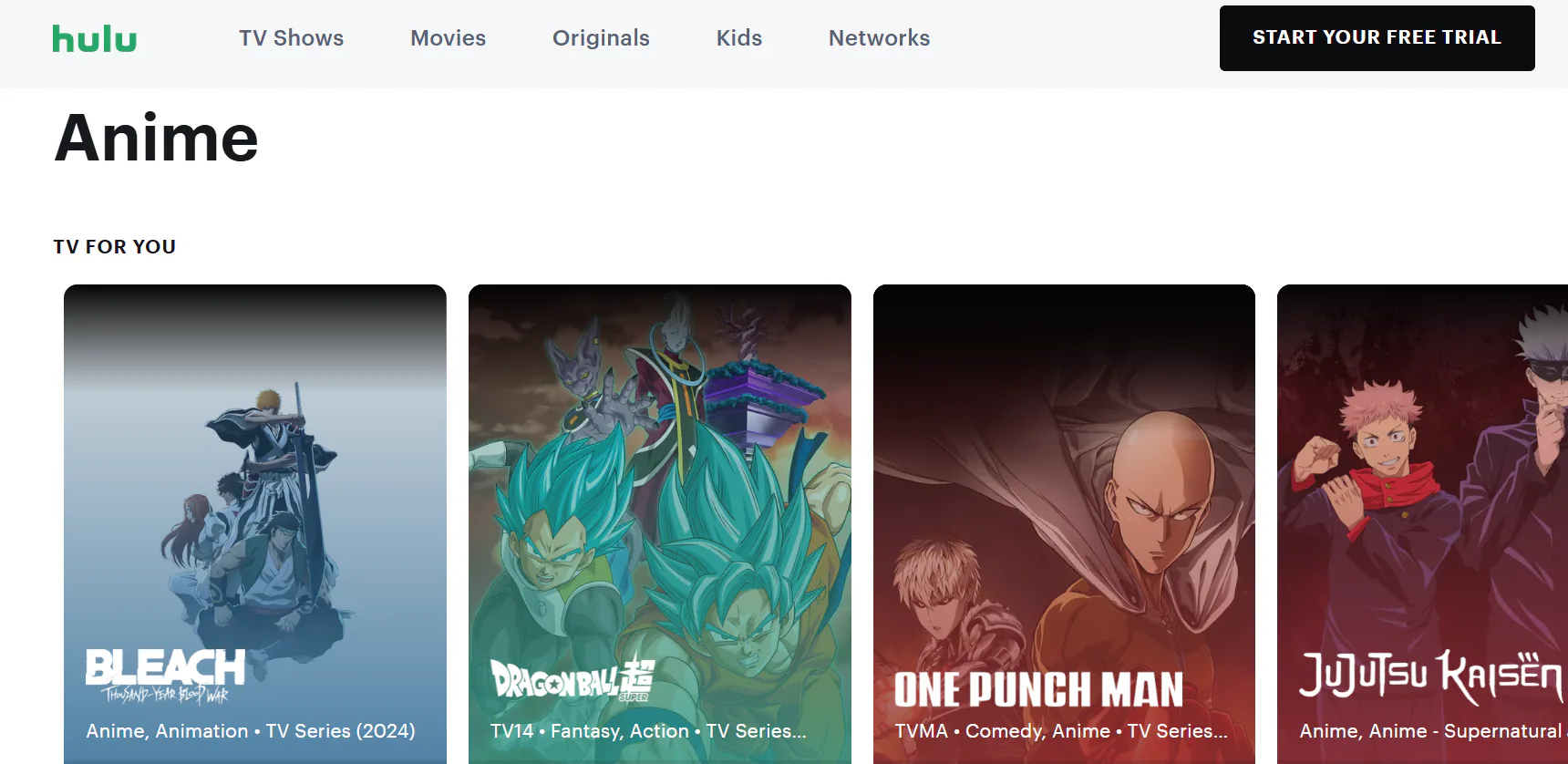 hulu homepage