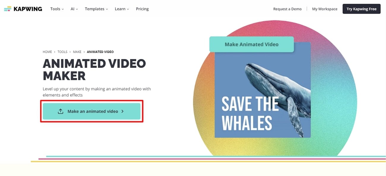 start creating kapwing animated video