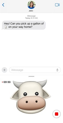 How to record and send talking Memoji