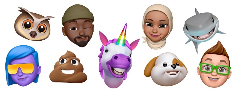 Types of Apple talking emoji