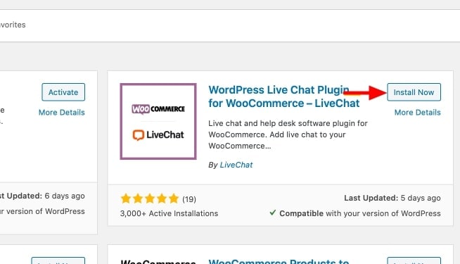 install livechat plugin