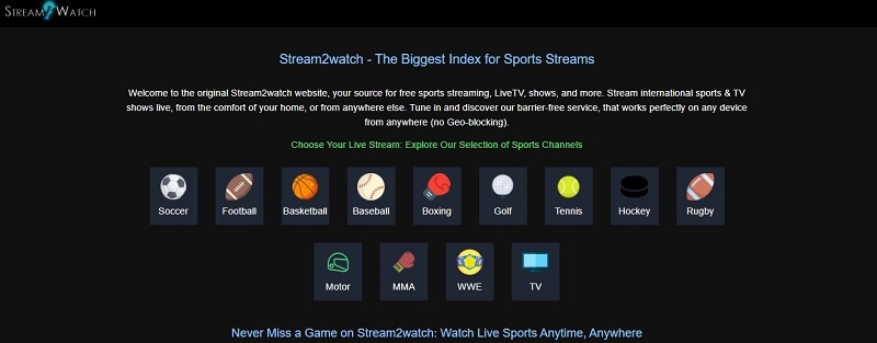 stream2watch main window