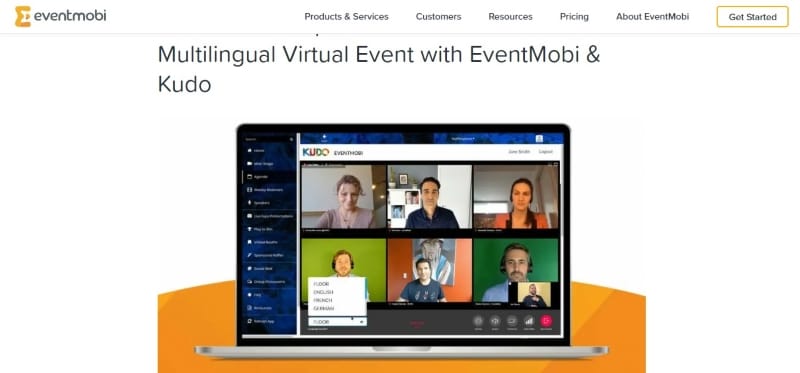 eventmobi virtual event translation app