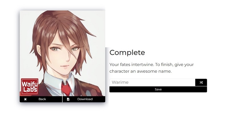 ai generated anime character results