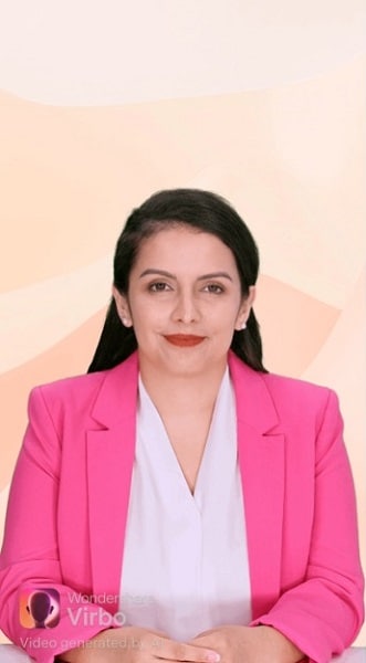 ai avatar of woman pink coat