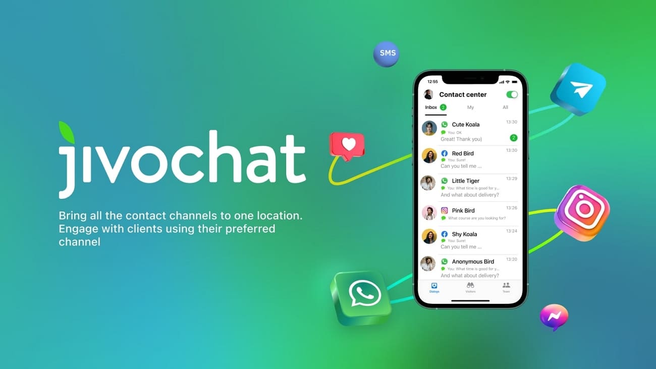 jivochat live chat and whatsapp app