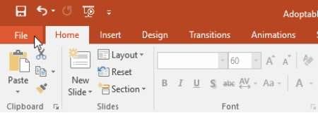 file in powerpoint 