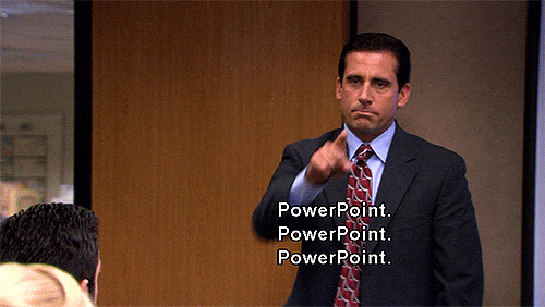 gif of michael from “the office” power pointing 