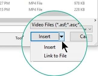 inserting a video in PowerPoint