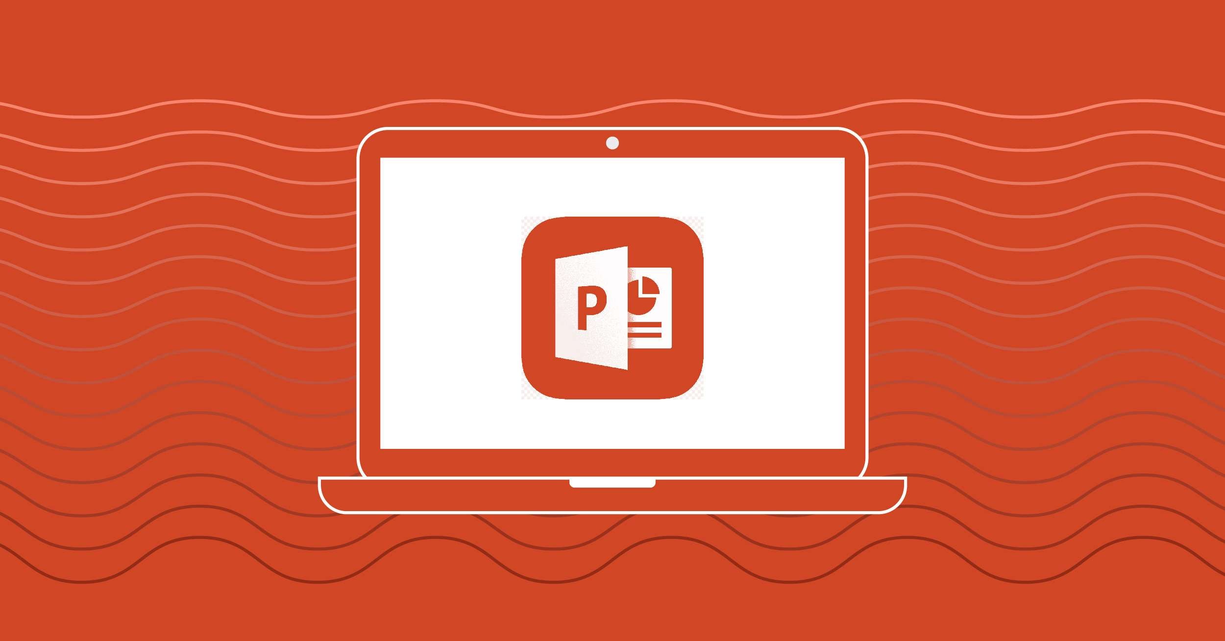 powerpoint on a laptop