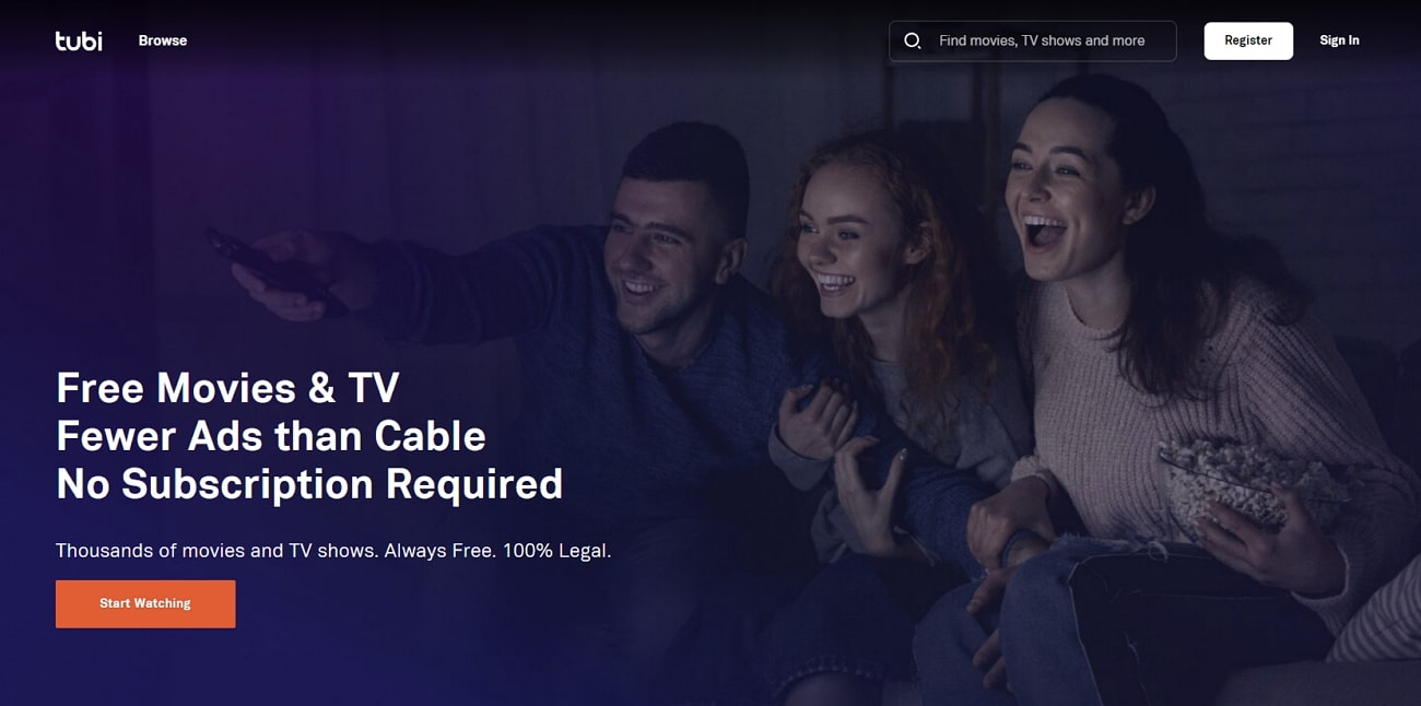 tubi tv streaming service and site