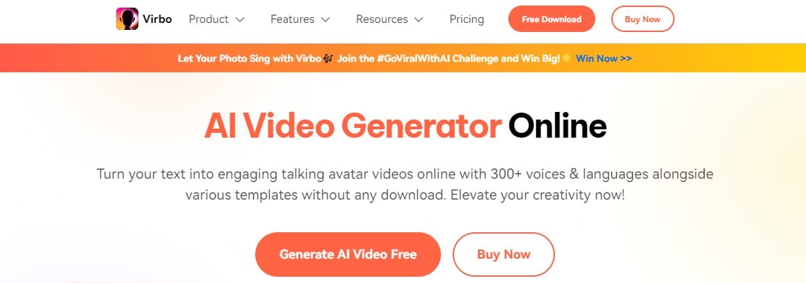 virbo ai video generator online
