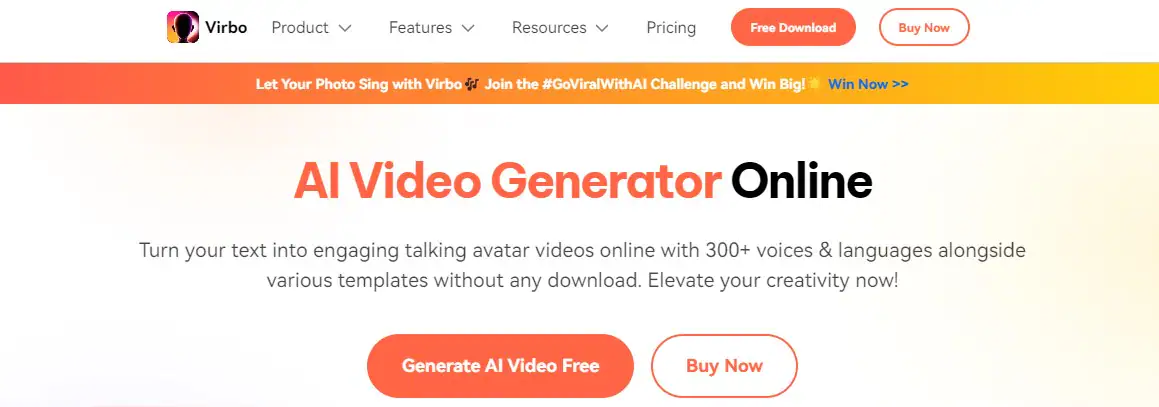 virbo ai video generator online