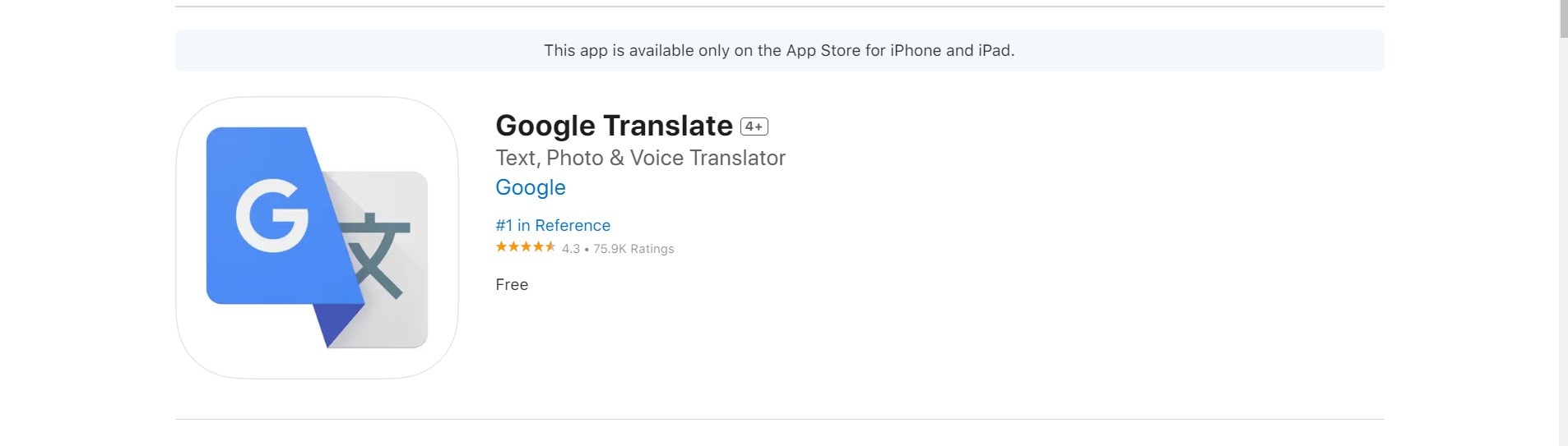 google translate for iphone and ipad