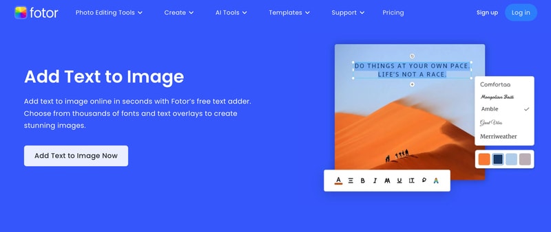 add captions to photos online using fotor photo editor