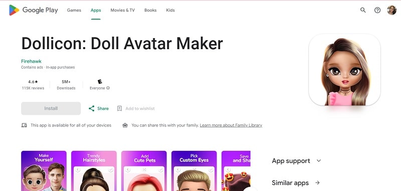 dollicon ai avatar app for android
