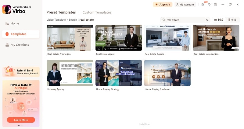 real estate video templates
