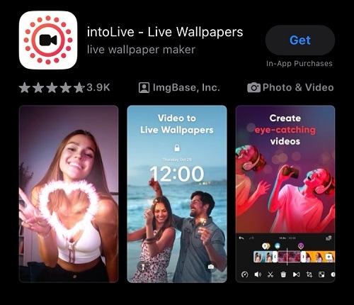 intolive mobile app to make a photo or video into a live photo