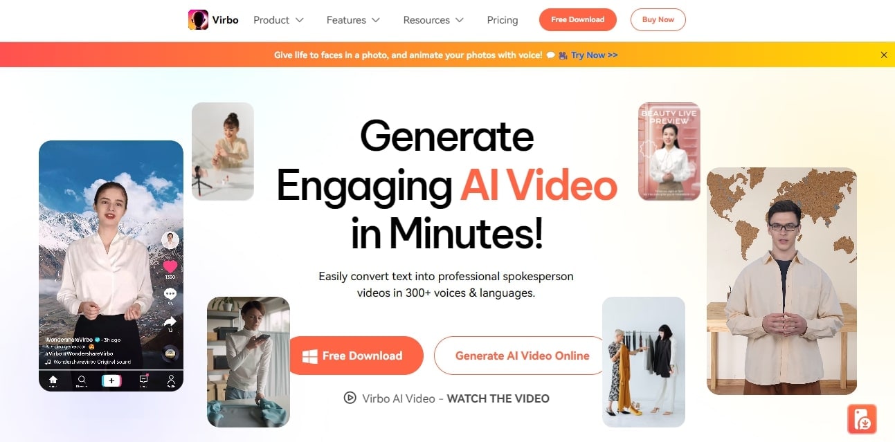 click generate ai video online