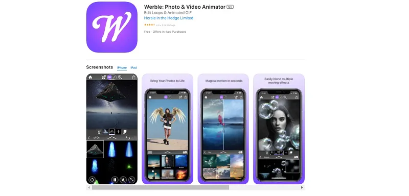 werble photo animation app