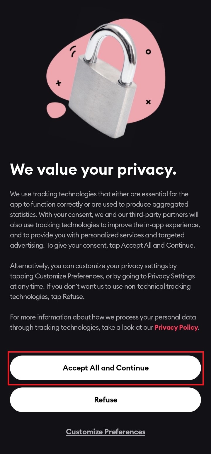 accept privacy policy