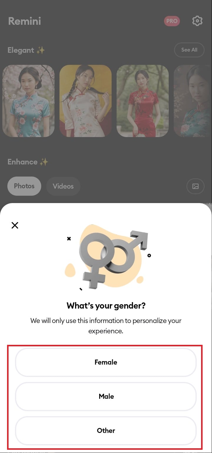 select gender