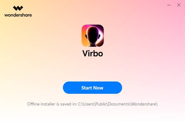 start creating video with wondershare virbo AI