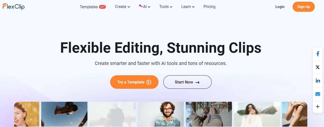 flexclip online editor website
