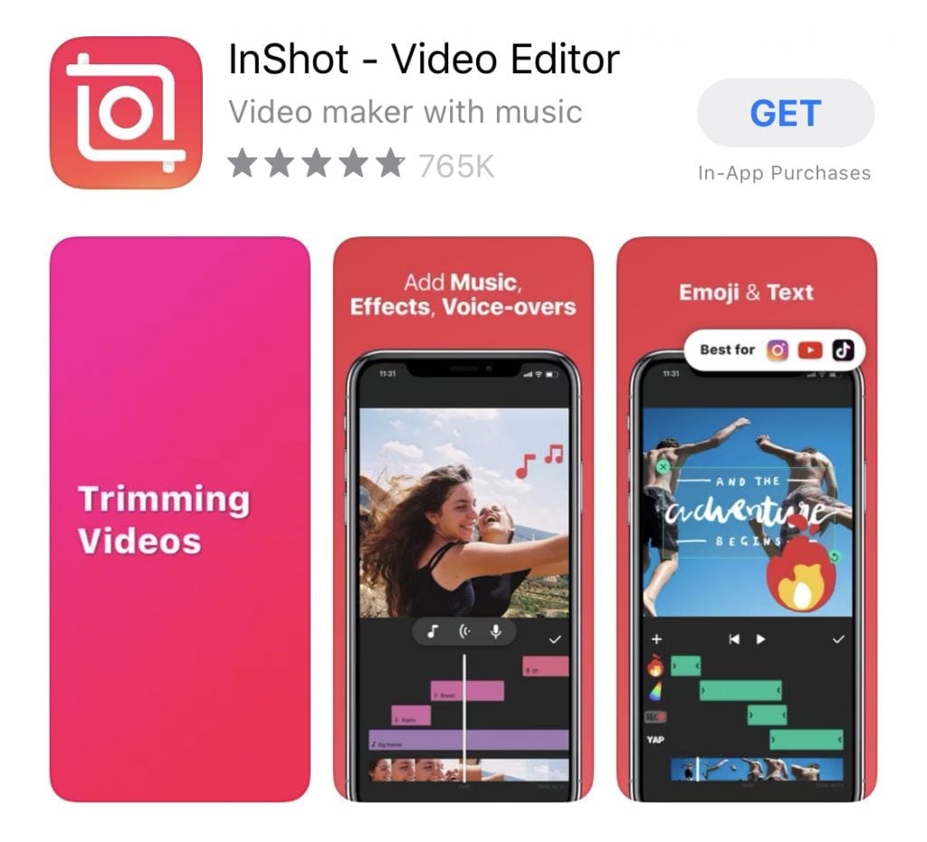 get inshot on ios via app store