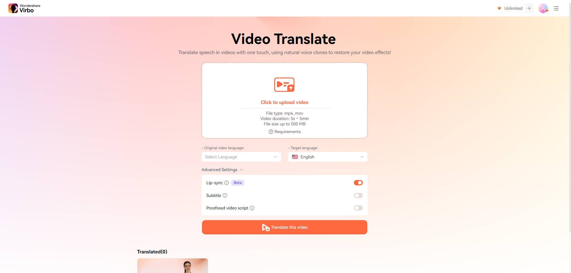Translate Video