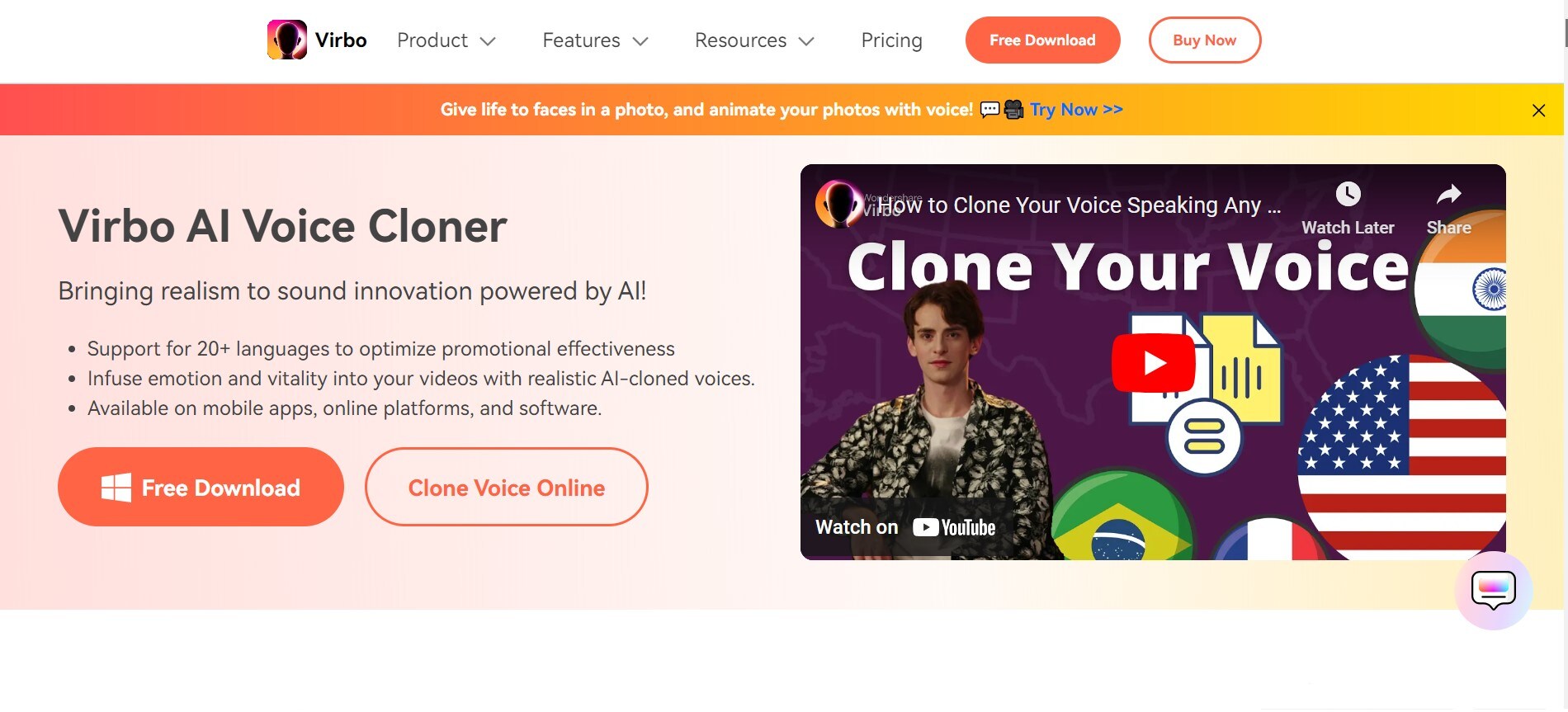 how to clone your voice using Virbo