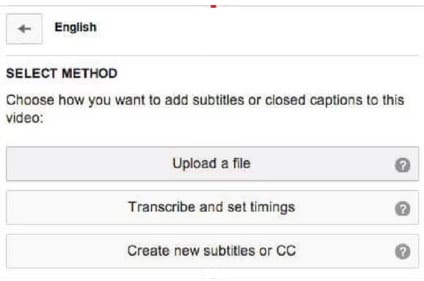 select create new subtitles or CC to add subtitles manually