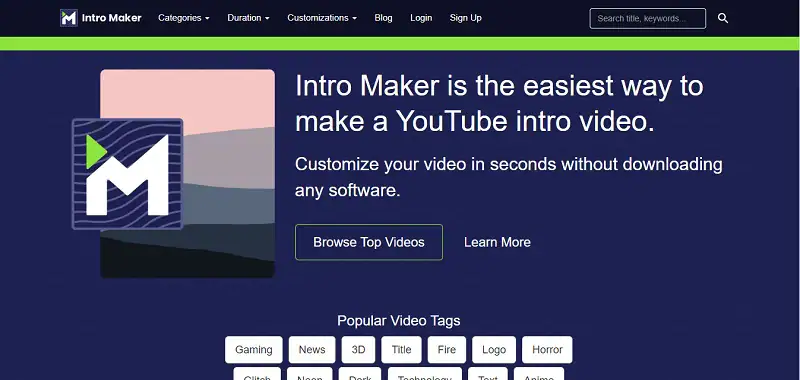 intro maker virbo opening video template