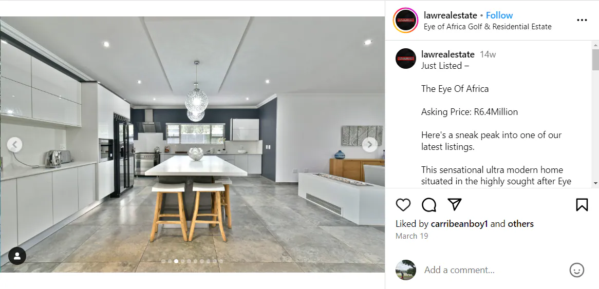 real estate instagram post