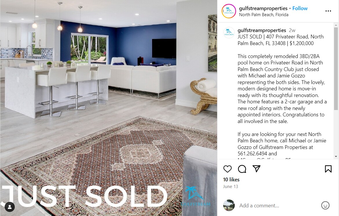 real estate instagram post