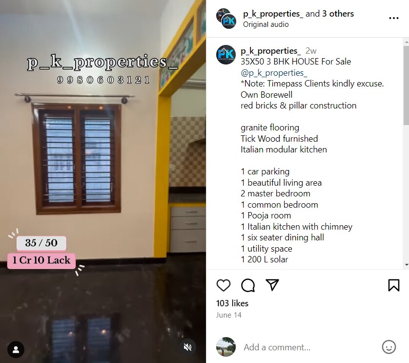 real estate instagram post