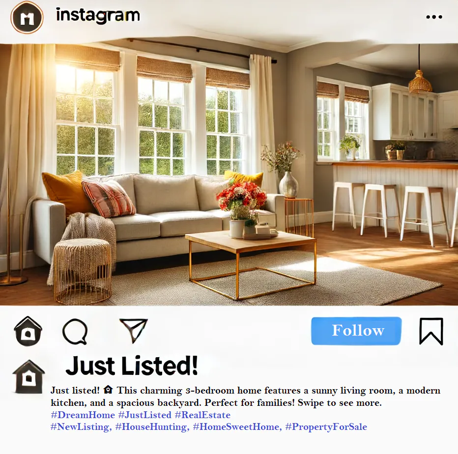 real estate instagram post