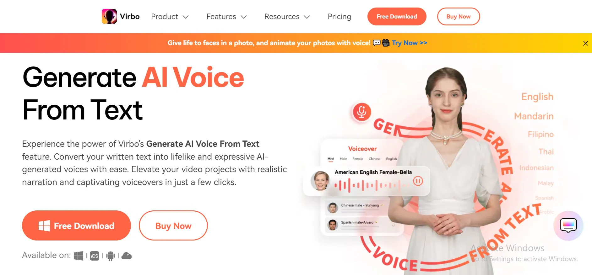 virbo ai voice generator