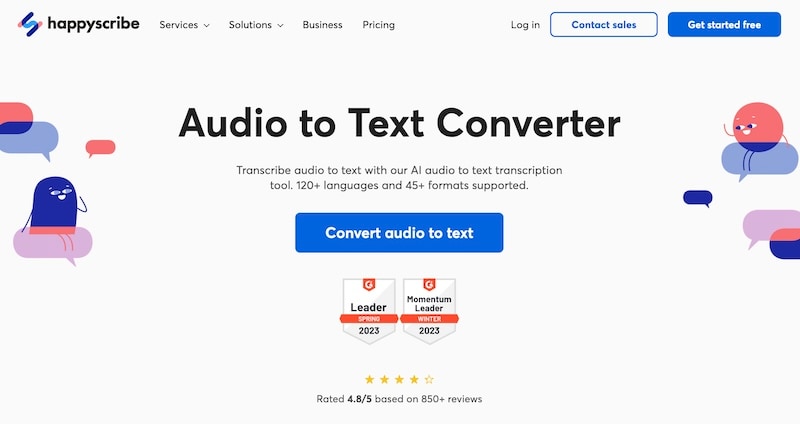 happy scribe audio to text converter