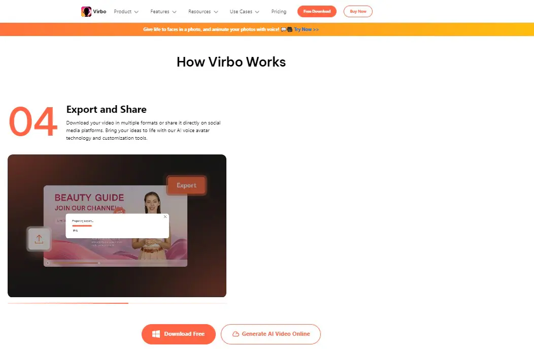 a screenshot of virbo’s collaborations page