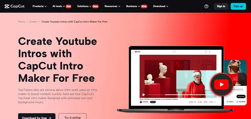 capcut youtube intro template