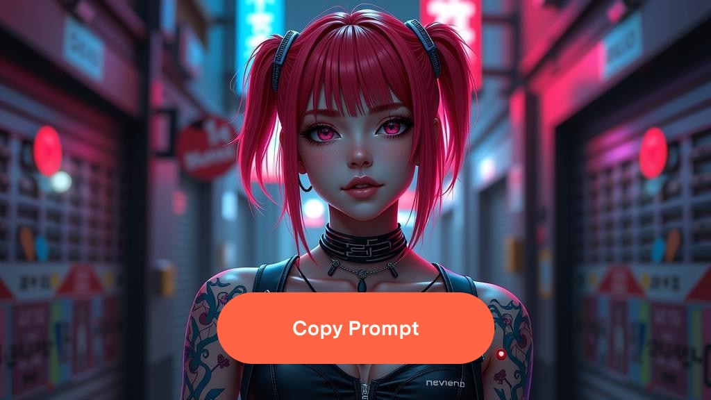 ai generated cyberpunk style girl