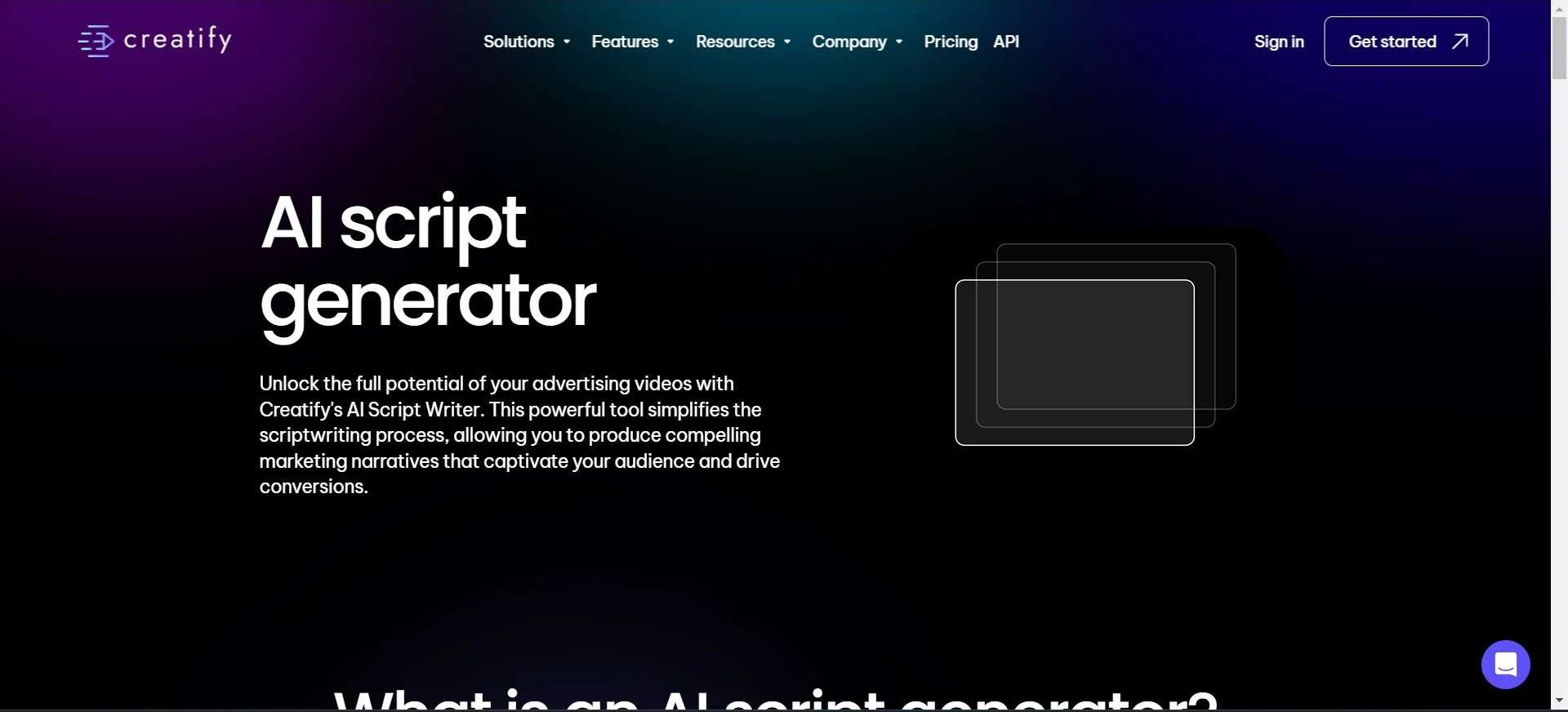 best ad script generator - creatify