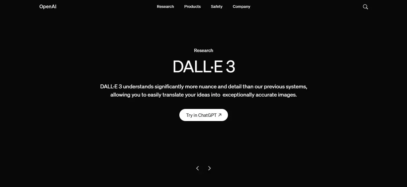 dalle 3 homepage