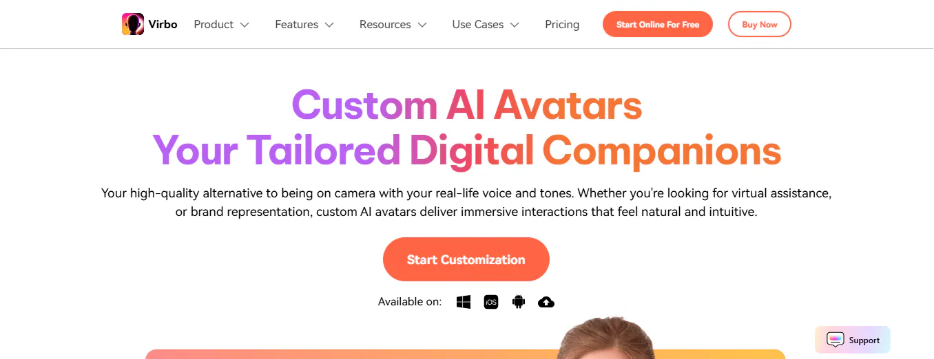 wondershare virbo ai avatar generator