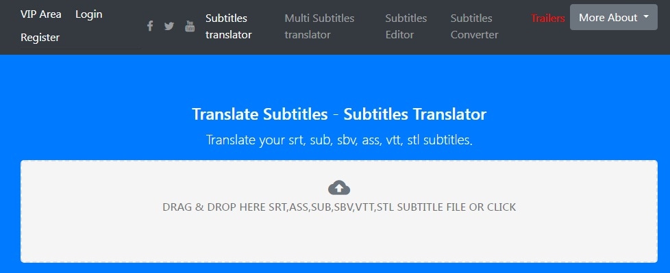 Translate Subtitles Tool