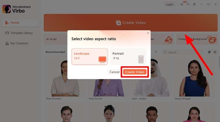 create video project in virbo