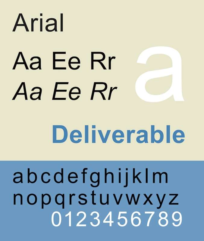 Arial font style