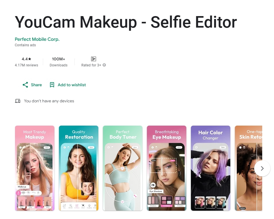 youcam makeup homepage